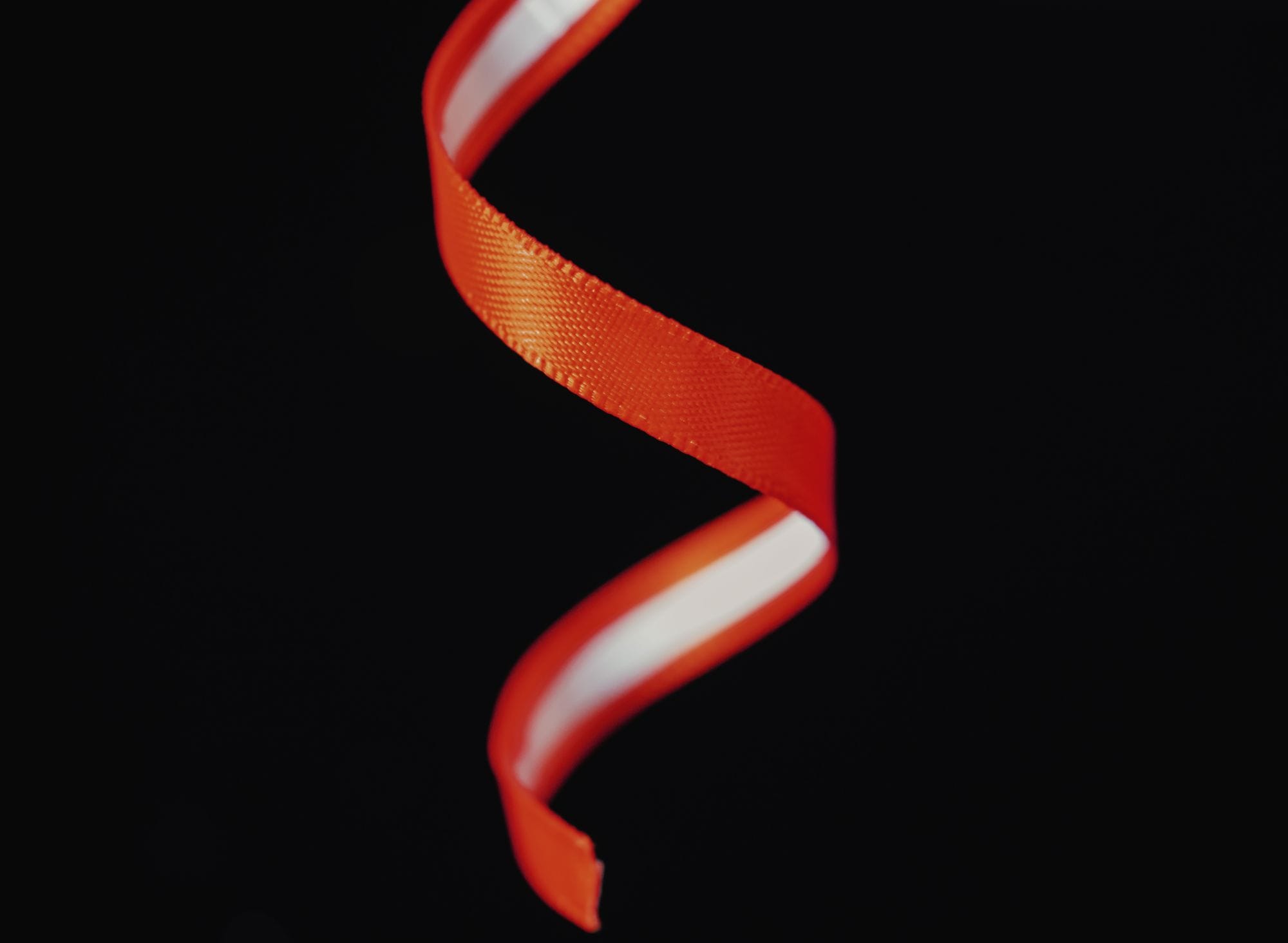 adhesive tear strip ribbon - red